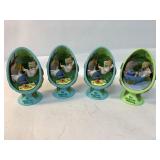 4 NEW WIND IN THE WILLOWS EGG FIGURES