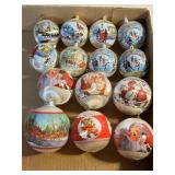 14 ASSORTED BALL ORNAMENTS