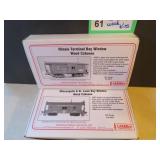 2 NIB LASER WOOD CABOOSE HO TRAIN KITS