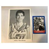 ADRIAN BRANCH & JOHN STOCKTON SIGNED PHOTO