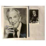 VINCENT PRICE 2 AUTOGRAPHED PHOTOS