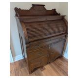 OAK ROLL TOP DESK