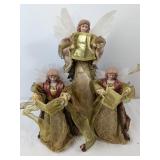 ANGEL TRIO FIGURINES W/LIGHTS