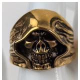 DEATH SKULL STEEL SOLDIER RING