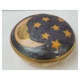 CLOISONNE MOON & STARS LIDDED BOX