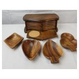 WOOD COASTERS & CARD SUIT BOWLS