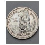 1960 CAD CENTENNIAL SILVER DOLLAR