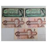 CAD $2 & $1 BILLS