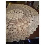 84" Round Diameter Lace Tablecloth