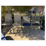 4 Wrought Iron Patio Bar Stools w/Cushions