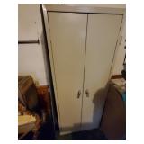 Garage Cabinet with Contents and Mirror