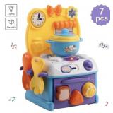 Kids Kitchen Playset with Lights and Music