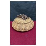 Vintage Handmade Pine Needle Basket