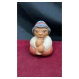 Miniature Chilean Man with Flute Display Figurine