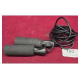 Black Adjustable Jumprope w/foam handle