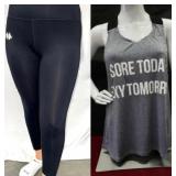 Womenï¿½s Athletic 2pc Tank Top & Leggings Set Small