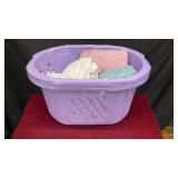 Lot of Used Towels and Laundry Baskets