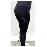 Black Mesh Sided Leggings Small/Medium