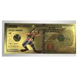 Goofy Disney Gold Foil Plated Note