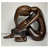 Modern Nude Female Wood Sculpture