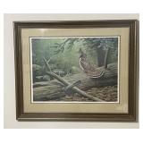 Don Eckelberry Ruffed Grouse S&N Art Print Framed