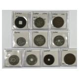 JAPAN: Assortment of Ten 19th & 20th Century Coins