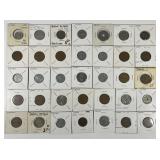 JAPAN: Lot of 35 Japanese Coins in 2x2