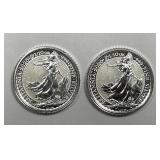 GREAT BRITAIN: Two 2020 1/10 oz Silver Britannia