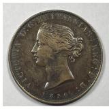 1856 Half Penny Thistle Token Nova Scotia VF