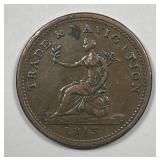 1813 Trade & Navigation Penny Token Nova Scotia