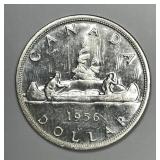 CANADA: 1956 Silver Dollar Uncirculated BU