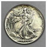 1946 Walking Liberty Silver Half Choice AU