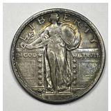 1920-D Standing Liberty Silver Quarter Fine F+