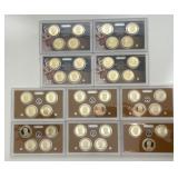 2007-2016 Presidential Proof Dollar Date Run Set