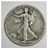 1919-D Walking Liberty Silver Half Very Good VG