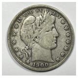 1900 Barber Silver Half Fine F