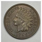 1896 Indian Head Cent About Uncirculated AU