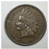 1886 Indian Head Cent Ty 2 Very Fine VF