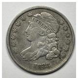 1833 Capped Bust Silver Dime Fine F