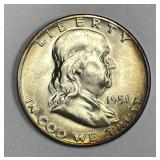 1951-S Franklin Silver Half Brilliant Uncirculated