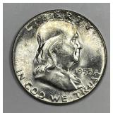 1953 Franklin Silver Half Brilliant Uncirculated