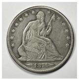 1874 Seated Liberty Silver Half Fine F