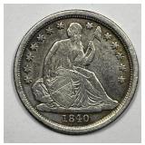 1840-O Seated Liberty Silver Dime Fine F