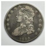 1836 Capped Bust Silver Half Fine F