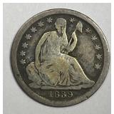 1839-O Seated Liberty Silver Half Dime H10c Good G