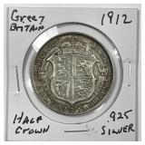 GREAT BRITAIN: 1912 Silver Half Crown