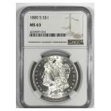 1880-S Morgan Silver $1 NGC MS63