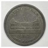 GREAT BRITAIN: 1813 Warwickshire Penny Token