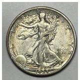 1933-S Walking Liberty Silver Half Extra Fine XF+