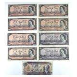 CANADA: 1954 Assortment $2 & $10 + 1971 $10